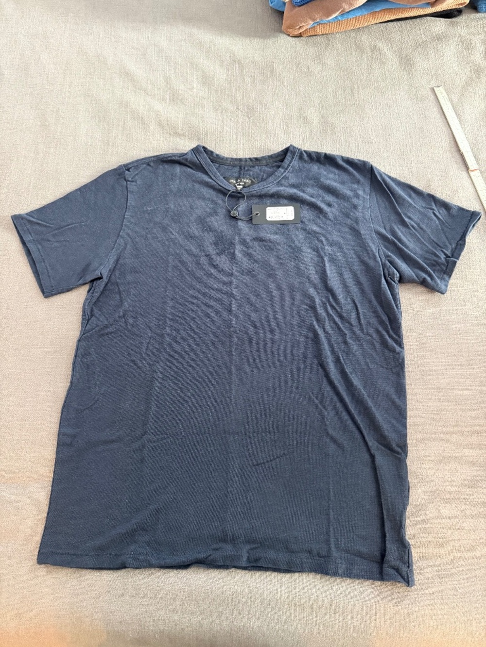 rag & bone Core Tee Men’s Medium Navy Cotton Pima Cotton NWT